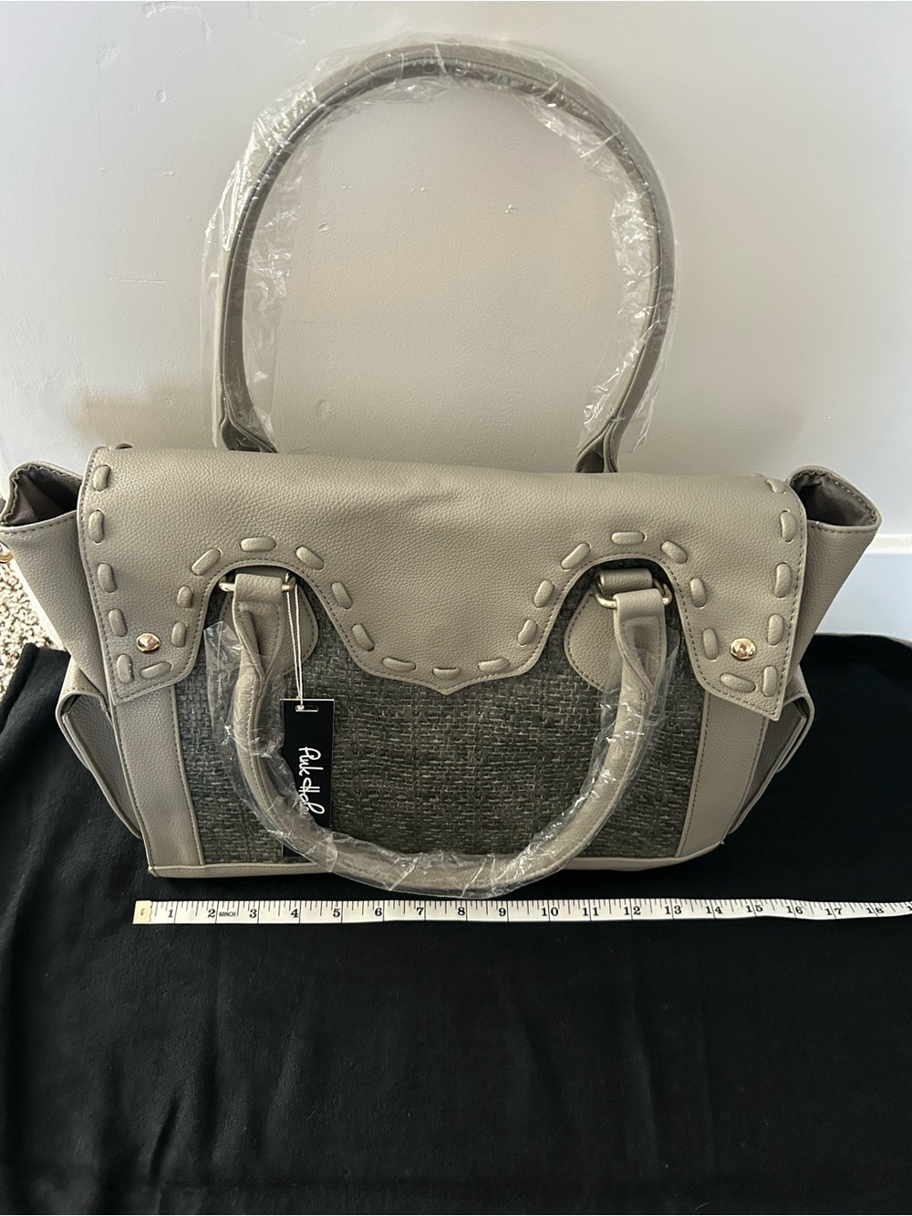 Pink Haley NWT Spacious Gray Classic Satchel Bag. - Picture 3 of 10